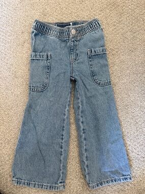 Old Navy Kids Light Blue Denim Cargo Jeans